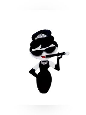 Acrylic Brooch Breakfast at Tiffany's Fun Elegance